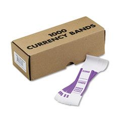 MMF Industries Self-Adhesive Currency Straps, Violet, $2,000 in $20 Bills, 1000 Bands/Box MMF216070H19