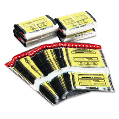 MMF Industries Tamper-Evident Twin Deposit Bags, 9 1/2 x 17 1/2, 100/Box, Clear MMF2362500N20