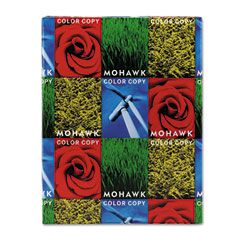 Mohawk Color Copy 100% Recycled Paper, 96 Brightness, 28lb 8-1/2x11, White, 500 Shts/Rm MOW54301