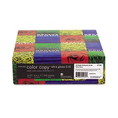 Mohawk Color Copy Ultra Gloss Cover, 90 lbs., 90 Brightness, Letter, White, 250 Sheets MOW37104