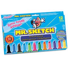 Mr. Sketch Scented Watercolor Markers, 12 Colors, 12/Set SAN20072TL