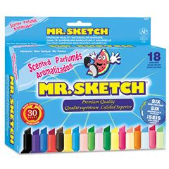 Mr. Sketch Scented Watercolor Markers, 18 Colors, 18/Set SAN20071