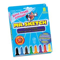 Mr. Sketch Scented Watercolor Markers, 8 Colors, 8/Set SAN20078TL