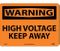 National Marker W139EB High Voltage Keep Away Sign