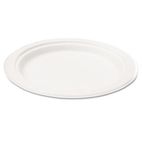 NatureHouse Bagasse 10" Plate, Round, White, 125/Pack SVAP005