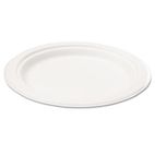 NatureHouse Bagasse 6" Plate, Round, White, 125/Pack SVAP001
