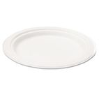 NatureHouse Bagasse 7" Plate, Round, White, 125/Pack SVAP002