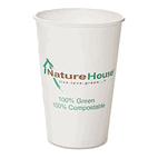 NatureHouse Compostable Paper/PLA Cup, 10 oz, Black, 50/Pack SVAC010