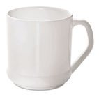 NatureHouse Reusable Mug, Squat Wide, 10 oz., White SVARP16