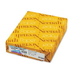Neenah Paper Classic Crest Stationery Writing Paper, 24-lb, 8-1/2 x 11, Natural White, 500/Rm NEE01345