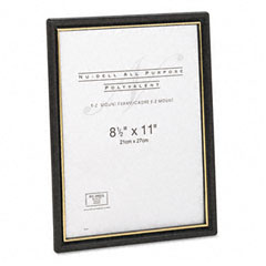 Nu-Dell EZ Mount Document Frames, Plastic, 8-1/2 x 11, Black, 18/Pack NUD11818