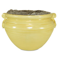 Nu-Dell Fiberglass Floor Pot for Artifical Trees, 16" Diameter, Ash NUDT4063