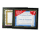 Nu-Dell Leatherette Document Frame, 8-1/2 x 11, Black, Pack of Two NUD21202