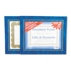 Nu-Dell Leatherette Document Frame, 8-1/2 x 11, Blue, Pack of Two NUD21201