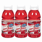 Ocean Spray 100% Juice, Cranberry, 10 oz. Bottle, 6 per Pack OCS00066