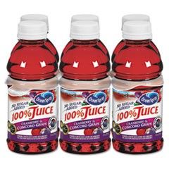 Ocean Spray 100% Juice, Cranberry Grape, 10 oz. Bottle, 6 per Pack OCS00072