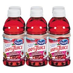 Ocean Spray 100% Juice, Cranberry Pomegranate, 10 oz. Bottle, 6 per Pack OCS00071