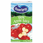 Ocean Spray Aseptic Juice Boxes, 100% Apple, 4.2 oz, 40 per Carton OCS00323