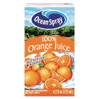 Ocean Spray Aseptic Juice Boxes, 100% Orange, 4.2 oz, 40 per Carton OCS00324