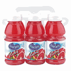 Ocean Spray Red Ruby Grapefruit Juice, 10 oz. Bottle, 6 per Pack OCS00060