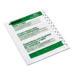 Office Essentials Office Essentials Table 'N Tabs Dividers, 12-Tab, 1-12, Letter, White, 1 Set AVE11672