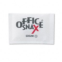 Office Snax Premeasured Single-Serve Sugar Packets, 1200/Carton OFX00021