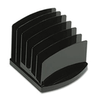 Officemate Incline Sorter, 6-Compartments, Plastic, 7.5w x 7.5d x 6.4h, Black OIC22222