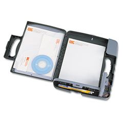 Officemate Portable Storage Clipboard Case, 3/4" Capacity, Holds 9w x 12h, Charcoal OIC83301