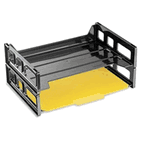 Officemate Recycled Desk Tray, Side Load, 9 x 13 3/16 x 5, Letter, Black OIC26172