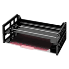 Officemate Recycled Desk Tray, Side Load,9 x 16 1/4 x 5, Legal, Black, 2/PK OIC26054