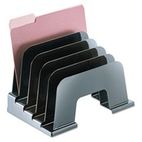 Officemate Recycled Large Incline Sorter, 5-Compartment, Plastic, 13 1/4 x 9 x 9, Black OIC26062