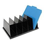 Officemate Recycled Large Standard Sorter, 5-Compartment, 13 1/2 x 9 x 5, Plastic, Black OIC26192