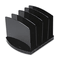 Officemate Standard Sorter, 4-Compartments, Plastic, 9.5w x 7.5d x 6.75h, Black OIC22322