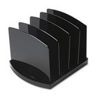 Officemate Standard Sorter, 4-Compartments, Plastic, 9.5w x 7.5d x 6.75h, Black OIC22322