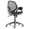 OIF Mid-Back Swivel/Tilt Mesh Scoop Chair, Mesh Back/Armcaps, Black OIFBC4218