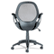 OIF Mid-Back Swivel/Tilt Mesh Scoop Chair, Mesh Back/Armcaps, Black OIFBC4218
