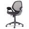 OIF Mid-Back Swivel/Tilt Mesh Scoop Chair, Mesh Back/Armcaps, Black OIFBC4218