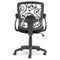 OIF Mid-Back Swivel/Tilt Mesh Swirl Chair, White/Black OIFLG4217
