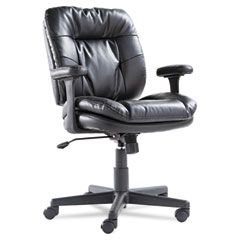 OIF Swivel/Tilt Leather Task Chair, Black OIFST4819