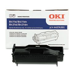 Oki 44574301 Drum, 30,000 Page-Yield, Black OKI44574301