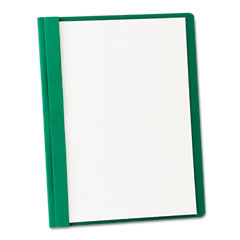 Oxford Clear Front Report Cover, Tang Clip, Letter, 1/2" Capacity, Green, 25/Box ESS55856