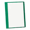 Oxford Clear Front Report Cover, Tang Clip, Letter, 1/2" Capacity, Green, 25/Box ESS55856