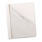 Oxford Coated Paper Report Cover, Tang Clip, Letter, 1/2" Capacity, Clear/White, 25/Box ESS58804