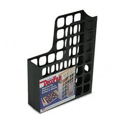 Oxford DecoFile Plastic Magazine File, 3 x 9 1/2 x 12 1/2, Black ESS24466