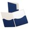 Oxford Double Stuff Gusseted 2-Pocket Laminated Paper Folder, 200-Sheet Capacity, Navy ESS54443