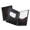 Oxford Double Stuff Gusseted 2-Pocket Polypropylene Folder, 200-Sheet Capacity Black ESS57454