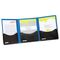 Oxford Five-Pocket Folder, 3 Panels, Title Pocket, 400 Sheet Capacity, Blue/Charcoal ESS99835