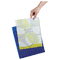 Oxford Five-Pocket Folder, 3 Panels, Title Pocket, 400 Sheet Capacity, Blue/Charcoal ESS99835