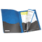 Oxford Five-Pocket Folder, 3 Panels, Title Pocket, 400 Sheet Capacity, Blue/Charcoal ESS99835