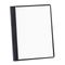 Oxford Linen Finish Report Cover, Tang Clip, Letter, 1/2" Capacity, Clear/Black, 5/Pack ESS50406